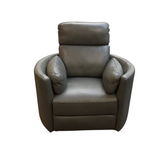 POWER LEATHER RECLINER GRAY 34H X 40W X 38D