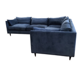 3 PC. SECTIONAL SOFA BLUE 32H X 46W X 42D