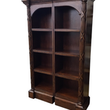 2 PC.WITH 3 SHELVES EACH. BOOKCASE BROWN 69.5H X 21W X 13.5D