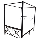 METAL BED FRAME/CANOPY BED BLACK FULL SIZE