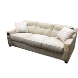 STELLA WITH 3 CUSHIONS/TUFTED BACK/2 PILLOWS SOFA CREAM