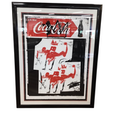 "COKE DRINK" BY JEAN MICHELLE BASQUIAT (SIGNED WITH CERTIFICATE) ART 57h x 45w