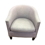 WITH STUDS/ARM ACCENT CHAIR GRAY 30H X 28W X 32D