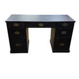 RESTORATION HARDWARE METAL WITH 7 DRAWERS (AS IS) DESK GRAY 30H X 55W X 24D