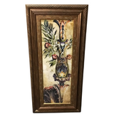 FRAMED FLORAL PRINT ART 46 X 22