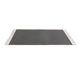 DESK PAD WITH ORNATE BLOTTER ENDS HOME ACCESSORIES PEWTER/BLACK 34 X 20