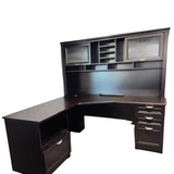 "L" SHAPE WITH HUTCH DESK 5" X 11" - 5" X 11"