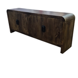 WITH 4 DOORS CONSOLE SIDEBOARD BROWN 78"