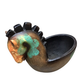 SANTA FE CLAY HORSE PLANTER HOME DECOR BROWN/RED 13 X 15