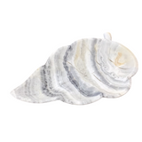 ONYX LEAF SHAPE CENTERPIECE HOME DECOR BLACK/WHITE 2.5H X 21W X 13D