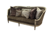 MARGE CARSON CURVED WITH 8 PILLOWS SOFA BROWN/GOLD 44H X 100W X 45D
