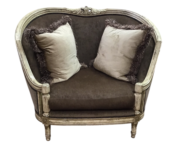 MARGE CARSON OVERSIZE WITH 2 ACCENT PILLOWS CHAIR BROWN/GOLD 44H X 54W X 43D