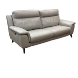 LEATHER WITH POWER RECLINERS SOFA GRAY 40H X 86W X 36D