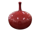 VASE HOME DECOR RED 10H