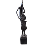 CELLO PLAYER SCULPTURE HOME DECOR GRAY/SILVER 19"