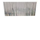 RECTANGLE PRINT WITH TREES ART WHITE/GRAY/GREEN 14 X 32