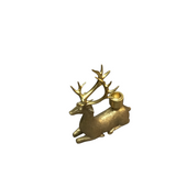 RESIN DEER TAPER CANDLE HOLDER HOME DECOR GOLD 8"