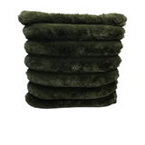 VEGAN FUR PILLOW DARK GREEN 18"