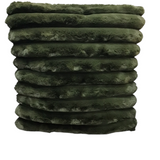 VEGAN FUR PILLOW DARK GREEN 24"