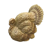 RESIN TURKEY HOLIDAY DECOR BROWN/CREAM 12"