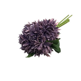 REAL TOUCH DAHLIA BUNDLE (6 STEMS) FLORAL/GREENERY PURPLE 12"