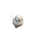 GLAZED CERAMIC BIRD #2 HOME DECOR CREAM/TAUPE 3"
