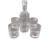5 PIECE SET BOTTLE/4 GLASSES CRYSTAL