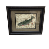 GIOTAKU FISH PRINT BY MICHAEL REIMER ART 18 X 22
