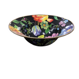 SERVING BOWL "BLACK FLOWER MARKET DINNERWARE BLACK/MULTICOLOR 12"