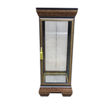 VINTAGE ITALIAN GILDED WOOD & GLASS CABINET/CHEST BROWN/GOLD 35H X 14W X 14D