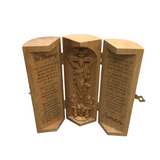 'THE BLESSING" WOOD BOX HOME DECOR NATURAL WOOD 6H X 2.5 DIAM...
