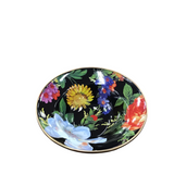 MCKENZIE CHILDS "BLACK FLOWER MARKET" SOUP BOWL DINNERWARE BLACK/MULTICOLOR 2.5"H X 8 DIAM..