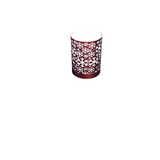 LASER ENGRAVED SNOWFLAKE LED ROTATING CYLINDERS HOLIDAY DECOR RED 4.75