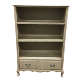 RESTORATION HARDWARE WITH 2 SHELVES/DRAWER BOOKCASE WHITE 59H X 40W X 16D