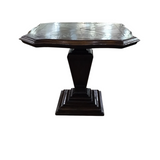 SQUARE WOOD BY AMBELLA/ CASTILLAN COLLECTION ACCENT TABLE MAHOGANY 28H X 34W X 34D