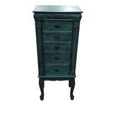 KATHY IRELAND JEWELRY ARMOIRE CABINET/CHEST GREEN/BRONZE 40H X 16W X 10D