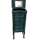 KATHY IRELAND JEWELRY ARMOIRE CABINET/CHEST GREEN/BRONZE 40H X 16W X 10D