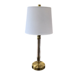 BRUSHED NICKEL/GLASS LAMP/LIGHTING WHITE 22H