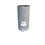 LASER ENGRAVEED WINTER SCENE LED ROTATING CYLINDERS LAMP/LIGHTING WHITE 6"