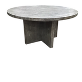 RESTORATION HARDWARE PEDESTAL ROUND TABLE DINING TABLE NATURAL WOOD 60"