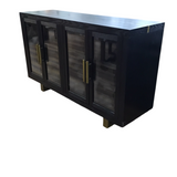 WITH 4 DOORS BUFFET CHARCOAL/BRONZE 36H X 60W X 18D