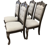 SET OF 4 CHAIR BROWN/TAUPE 43H