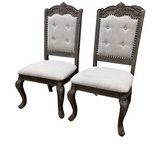 SET OF 4 CHAIR BROWN/TAUPE 43H
