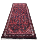 PERSIAN (PROVINCE HAMEDAN) RUG/RUNNER RED/BLUE GOLD 10"2 X 3.4
