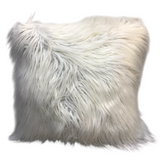 FAUX FUR PILLOW WHITE 16 X 16