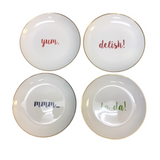 SET OF 4 COCKTAIL PLATES DINNERWARE 7" DIAM..