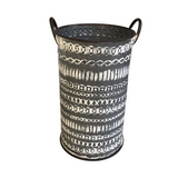 TIN BUCKET WITH HANDLES HOME ACCESSORIES