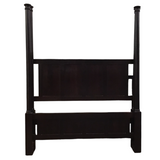 WOOD 4 POSTER BED BROWN QUEEN