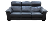 NATUZZI WITH 2 POWER RECLINERS (RET.$4200.00) SOFA CHARCOAL 36H X 86W X 36D
