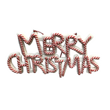 CANDY CANE "MERRY CHRISTMAS" SIGN HOLIDAY DECOR RED/WHITE 4 X 8.5